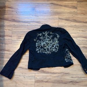 Black jacket with gold detail
